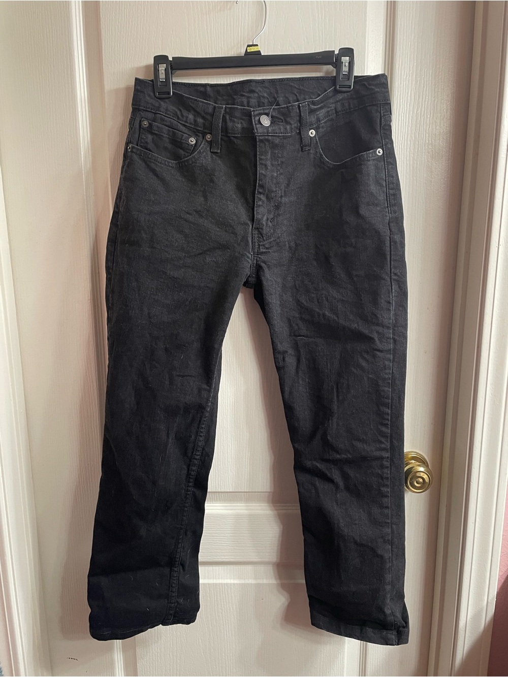 Levis Men 32x30 Black Classic Straight Leg Jeans Casual Everyday